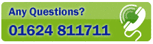 Any Questions? Call now on 01624 811711